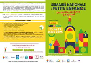 Dépliant Semaine De La Petite Enfance 2025