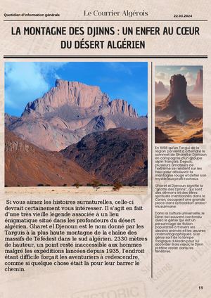 La Montagne Des Djinns: Un Enfer Au Cœur Du Désert Algérien