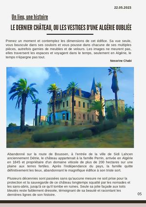 LE DERNIER CHÂTEAU, OU LES VESTIGES D'UNE ALGÉRIE OUBLIÉE