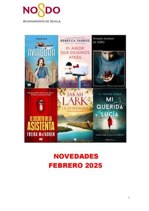NOVEDADES NARRATIVA FEBRERO 2025
