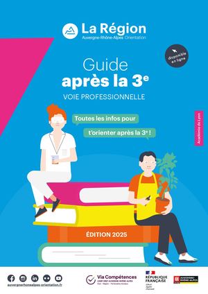Guide Après la 3e - Voie professionnelle Académie de Lyon - Edition 2025
