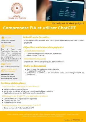 Fiche Pédagogique - Comprendre l'IA et utiliser CHATGPT