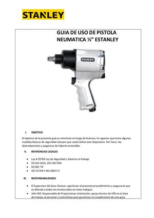 5 Manual Pistola De Impacto Neumatica 1 2´´ Stanley 006 La
