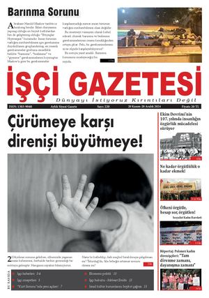 İşçi Gazetesi Sayı: 220 | Kasım - Aralık 2024