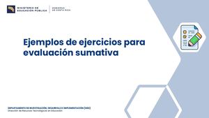 Ejemplos de actividades sumativas
