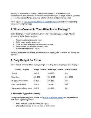 How Much Money To Take To Egypt All Inclusive Your Ultimate Budget Guide (3)