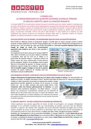 À Rennes, dans le quartier Alphonse Guérin, Lamotte lance Imagin'o - 30 mars 2025