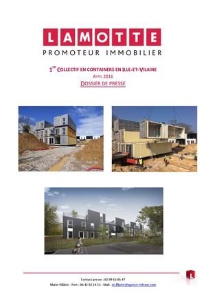 Lamotte lance le premier collectif de maisons containers d'Ille-et-Vilaine - 25 avril 2016