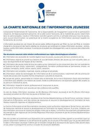 Chartes de l'IJ Nationale et Européenne