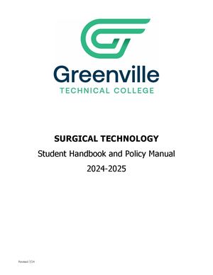 Surgical Technology Student Handbook