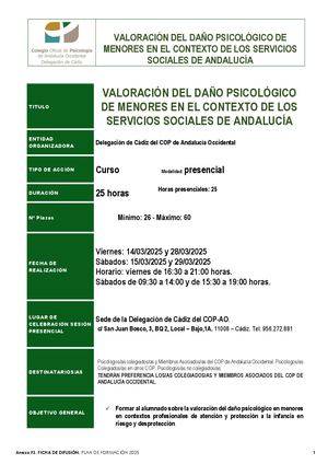 Valoración Daño Psicológico Menores