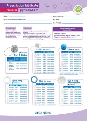 Ordonnancier - Prescription Pessaires