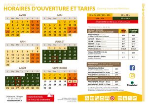 Horaires & Tarifs - Château de Tiffauges 2025