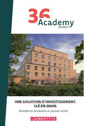 36 Academy à Rennes (35) - Résidence étudiants et jeunes actifs - Lamotte