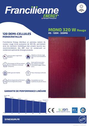 Fiche Francilienne 320w Red Ok