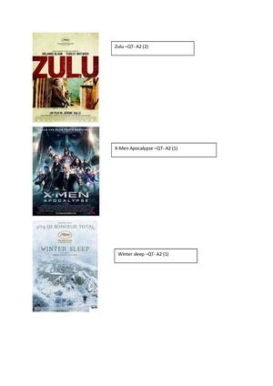 Affiches De Cinéma Liste N°2