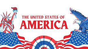 The United States Of America Introduction Presentation In Blue And Red Informative Style Compressed