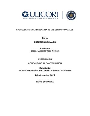 Conociendo Mi Canton Limon