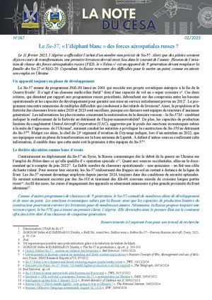 LA NOTE DU CESA N°587