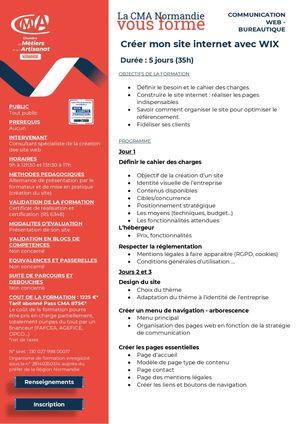 2025 NUM Créer Site Internet 5 Jours