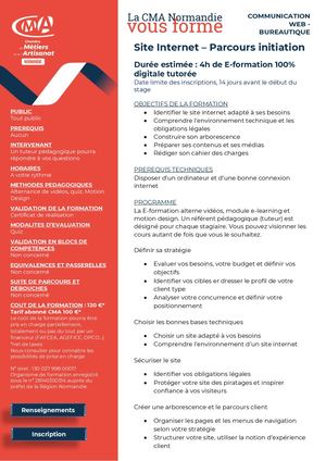 Site Internet Parcours Initiation