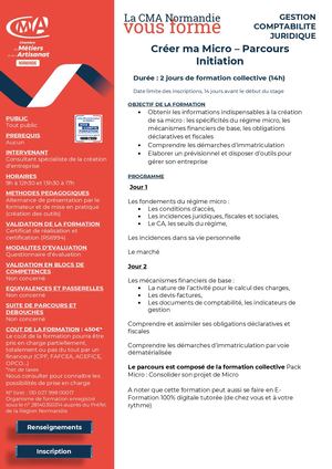 2025 Créer Ma Micro Parcours Initiation
