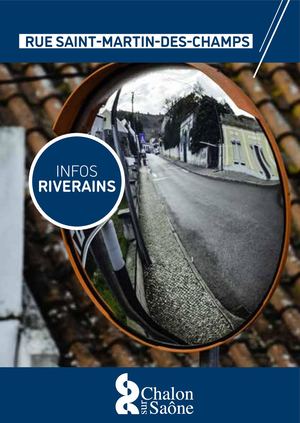 INFOS RIVERAINS - RUE SAINT MARTIN DES CHAMPS