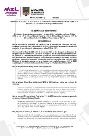 Traslado Rectora Normal Superior Caldas