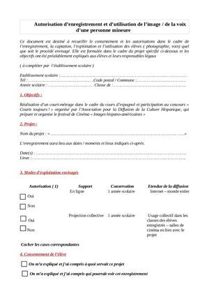 Autorisation Pour Mineurs 20e Iha