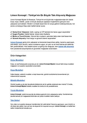 Limon Konsept Bijuteri