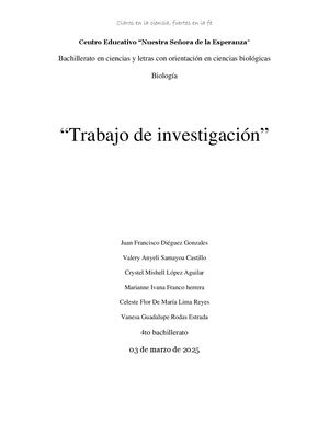 trabajo de las características de los seres vivos