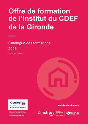 Offre de formation 2024 de l'institut du CDEF