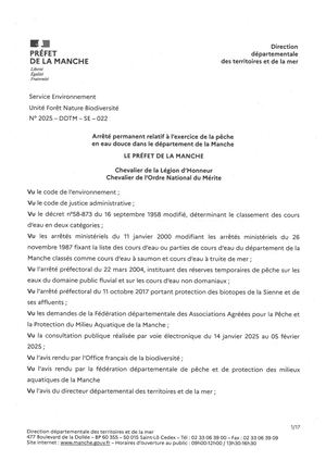 Arretet Peche Permanent 2025