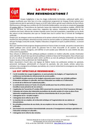 Cp Cgtspectacle Revendications