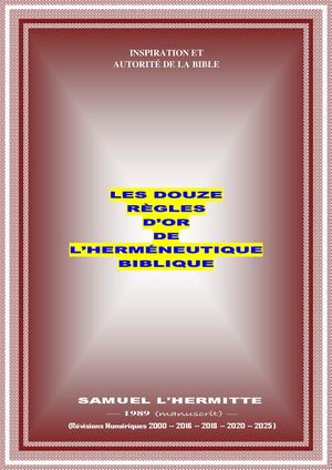 L'HERMÉNEUTIQUE BIBLIQUE