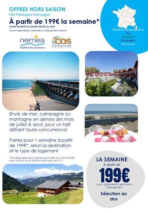 Offre Hors Saison - Nemea / 2025