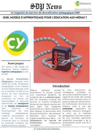 Article Soulayman Abdoul Education Aux Médias Sdp