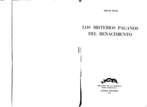 Los misterios paganos del Renacimiento – Edgar Wind