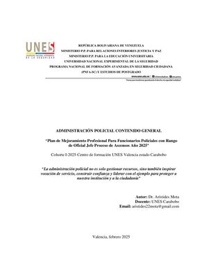 Administración Policial Unes 2025