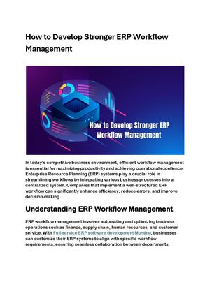 Calaméo - How To Develop Stronger Erp Workflow Management