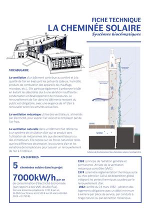 FICHE TECHNIQUE LA CHEMINEE SOLAIRE