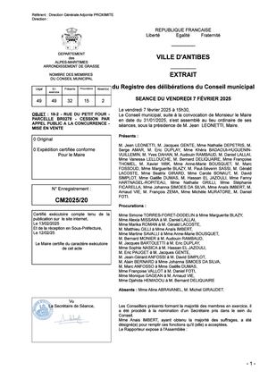 Mise en vente 7 rue du Petit Four