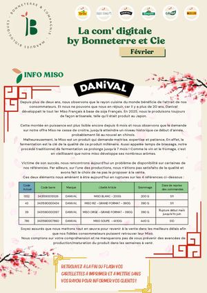 Flash Info Produit Fevrier