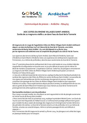 CP - Côtes Du Rhône Village Saint Andéol Vieillis Dans Le Goul De La Tannerie 08 Avril2025