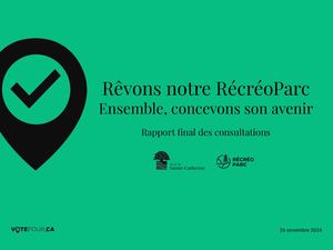 Rapport de consultation publique - Rêvons notre Récréo Parc