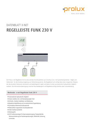Pro X Net Regelleiste Funk DE