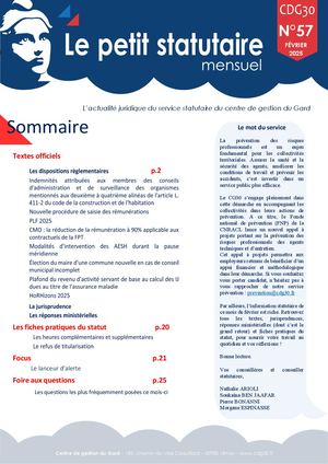 Le Petit Statutaire Février 2025