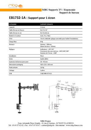 FP Support Ecran PC EB1732-1B