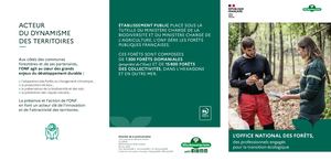 Plaquette L'ONF, des professionnels au service de la transition écologique et énergétique