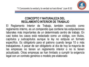 Clase 6 Reglamento Interior De Trabajo 2025